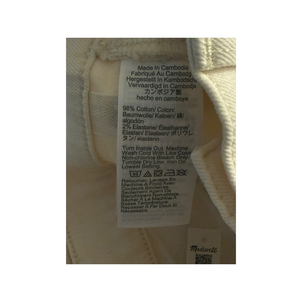 Madewell The Longline Straight Jean Vintage Canvas NY236 Women's Size 4 26 - Picture 5 of 8